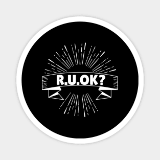 r u ok | are you ok | ru ok Magnet